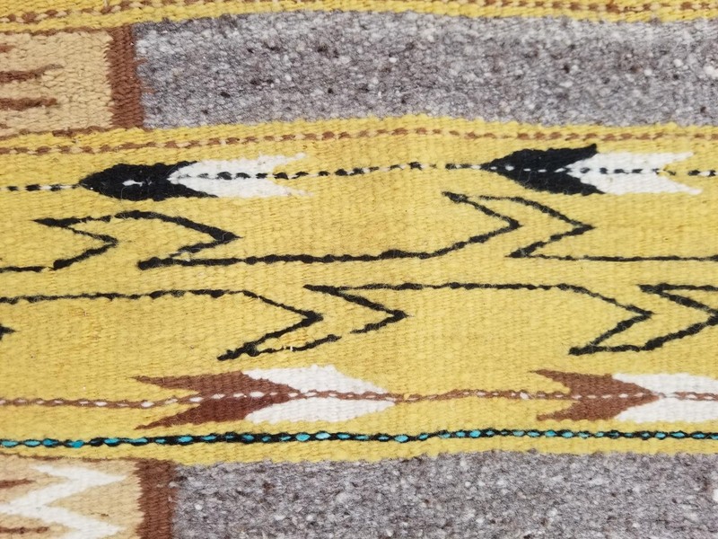 Vintage Handmade Native American Navajo Yei Wool Multicolor Rug 130 x 79 cm gallery