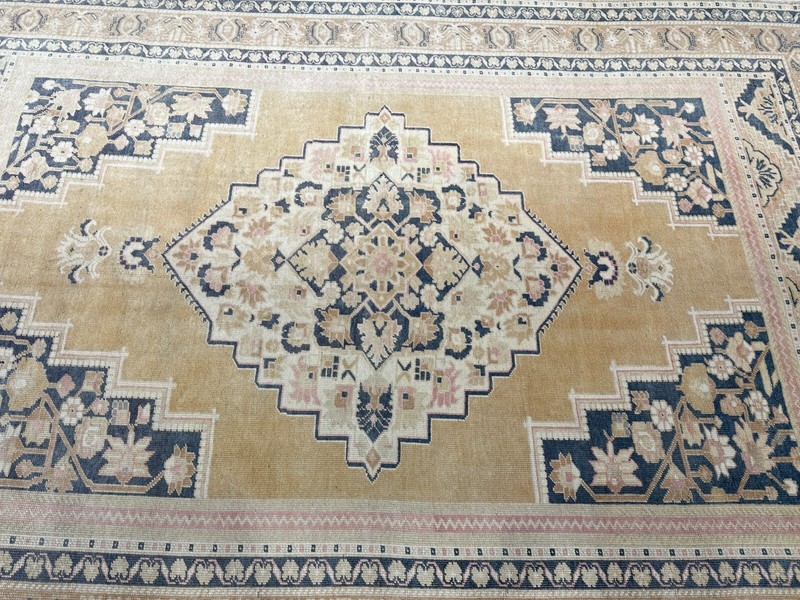 6 x 9 ft Orange Turkish Taspinar 1970s Vintage Hand Knotted Wool Turkish Rug gallery