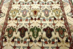 9X6 MASTERPIECE MINT HAND KNOTTED VEGETABLE DYE WOOL HERIZZ SERAPI TURKISH RUG