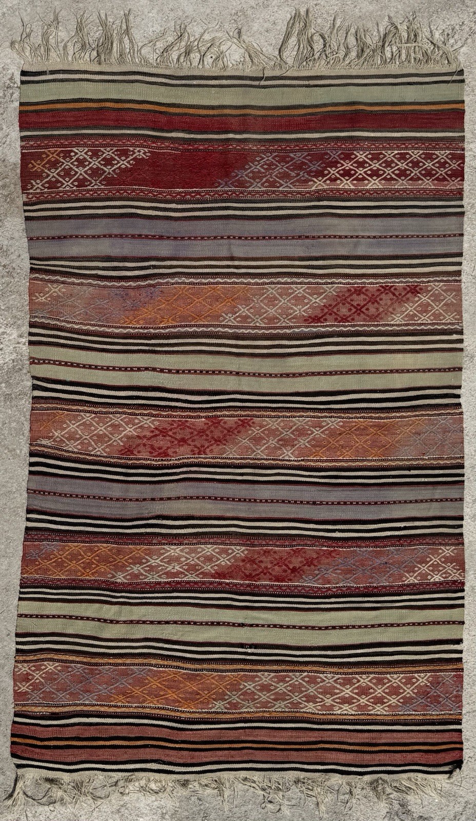 Anatolian Tribal Kilim Rug From Uşak Turkey - 240cm x 132cm gallery