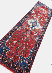 3’9″x12’9″ ANTIQUE HAND KNOTTED CAUCASIAN MALAYER TRIBAL WOOL RUG RUNNER