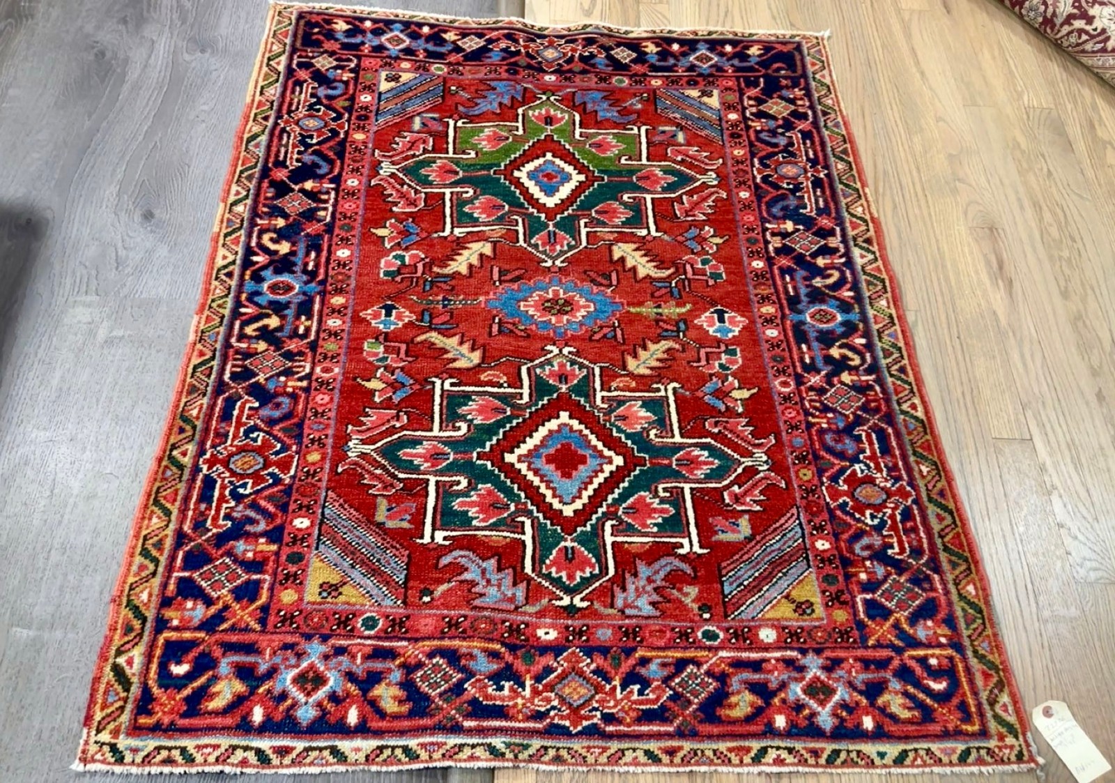 ANTIQUE HAND WOVEN SERAPI RUG 3X5FT FROM Circa 1900 gallery
