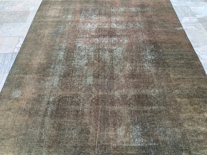 Vintage Afghan Rug, Zero Pile Muted Rug, Traditional Area Carpet (7x9 ft.) gallery