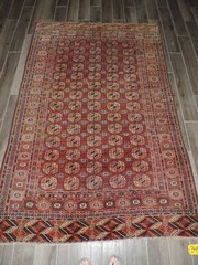 5x8ft. Antique Turkoman Bokharra Wool Rug