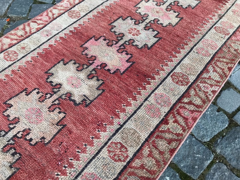 Turkish Vintage Rug Handmade Wool Rug Bohemian Runner Rug Home Rug 2,5 x 11, ft gallery