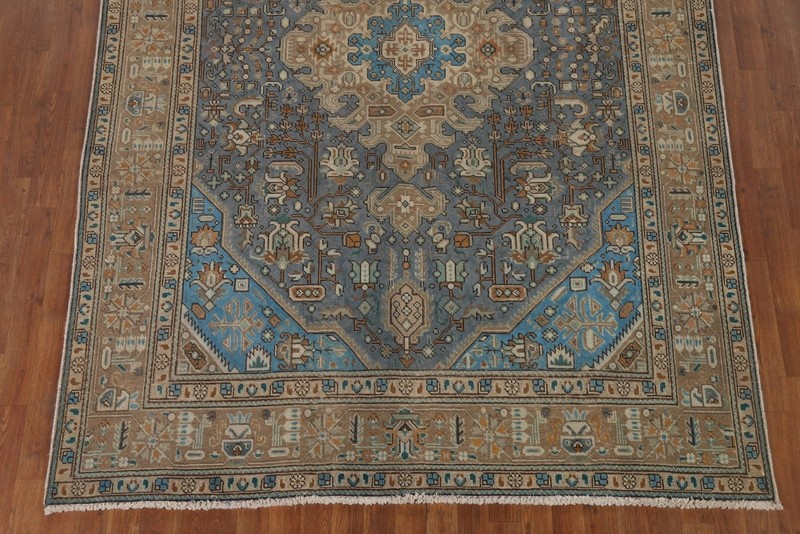 Blue Over-Dyed Traditional Area Rug 6x9 Wool Hand-knotted Living Room Carpet gallery