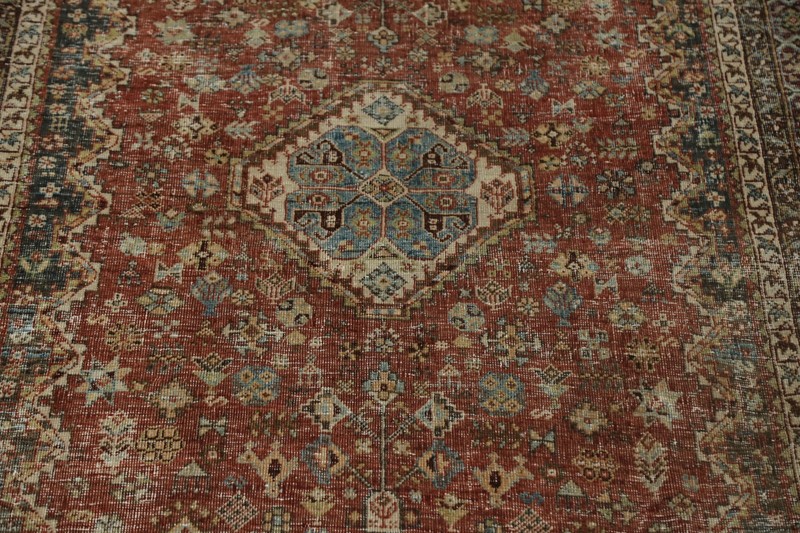 Antique Vegetable Dye Traditional Rug 4x7 ft Hand-knotted Wool Old Carpet gallery