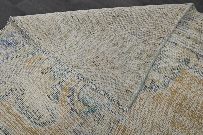 Oushak Turkish Vintage Rug 7x10 Kilim Rug Anatolian Handmade Boho Decor BEIGE gallery
