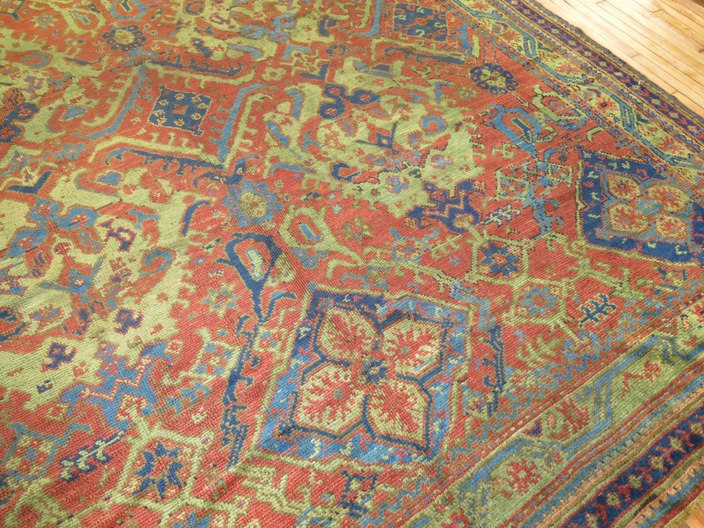 Antique Decorative Turkish Oushak Ushak Rug Palace Size 11''x22'4''
