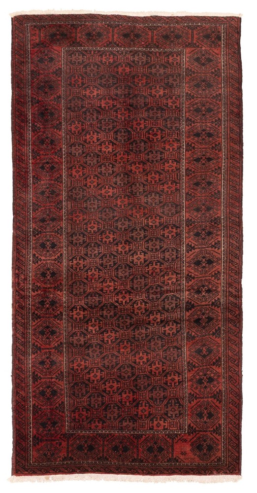 Traditional Vintage Hand-Knotted Area Rug 3'9" x 7'7" Oriental Wool Carpet