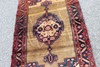 Medallion Geometric Vintage Turkish 3' 3" x 4' 8" Yellow Hand Knotted Area Rug gallery