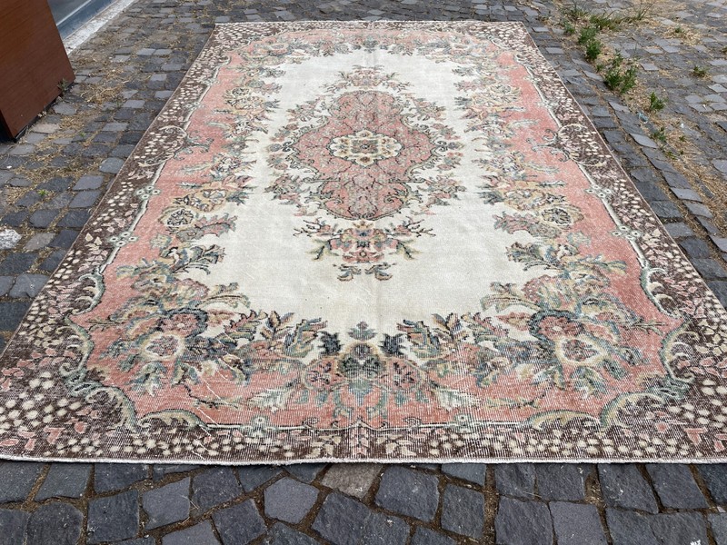 Turkish Vintage Rug, Handmade Wool Rug, Bohemian Large Rug, 6,6 x 10, ft gallery