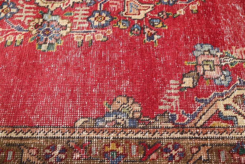 Vintage Hand-Knotted Area Rug 9'3" x 11'11" Traditional Wool Carpet gallery