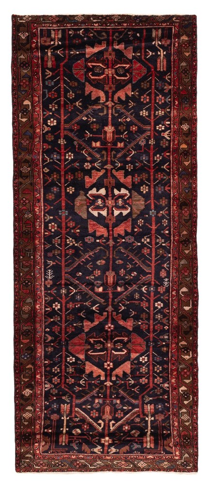 Vintage Hand-knotted Runner Rug 3'7" x 9'3" Traditional Oriental Wool Carpet