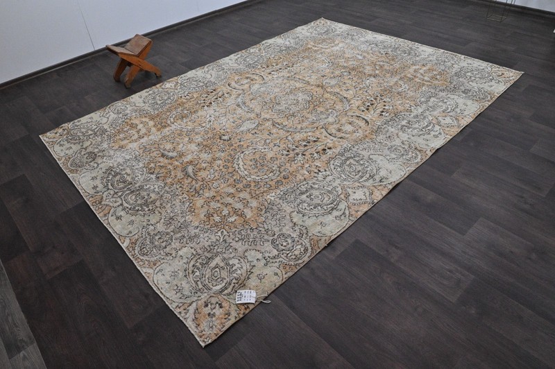 Oushak Turkish Vintage Rug 7x9 Kilim Rug Anatolian Handmade Boho Decor ORANGE gallery