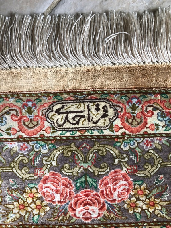 Authentic Hand Knotted Super Fine silk on silk rug 3’ X 5’ gallery