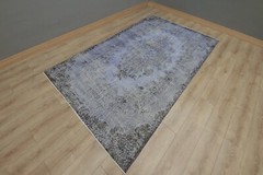 Vintage Blue Area Rug Traditional Handmade Sparta Oriental Wool Carpet 5×9 ft