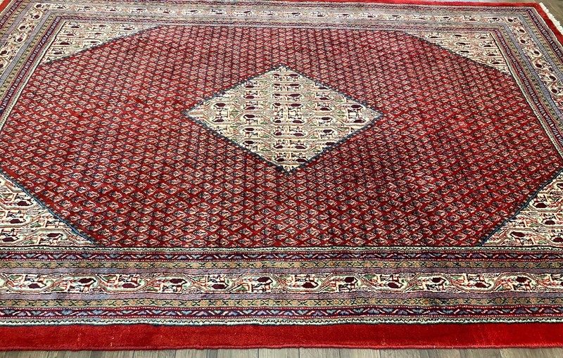 Vintage Handmade Fine Turkish Rug, Tribal Paisley Design, Light Distress, 7x11 gallery