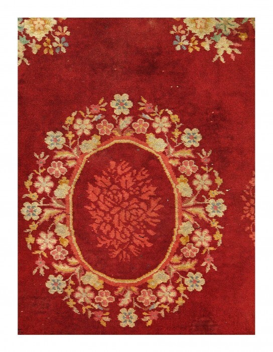 Red Color chinese Antique Art Deco 3' X 4'11'' gallery