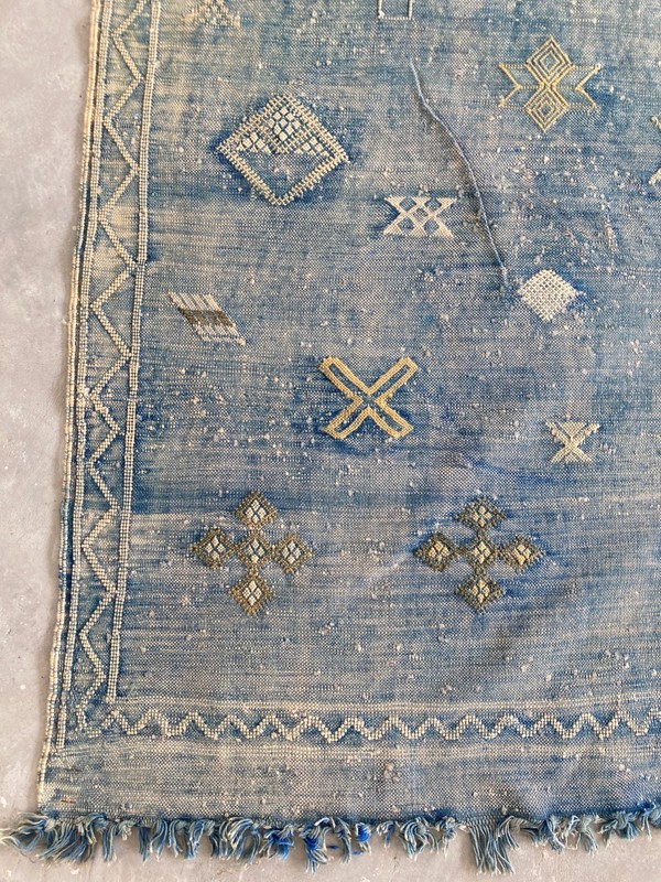 Vintage Traditional Handcraft Moroccan Kilim Rug for Home Décor 228x133 cm gallery