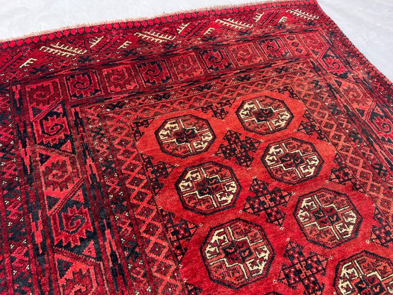 3'6 x 6 ft Vintage Turkmen Tekke Ersari Hand Knotted Wool Tribal Kitchen Rug gallery