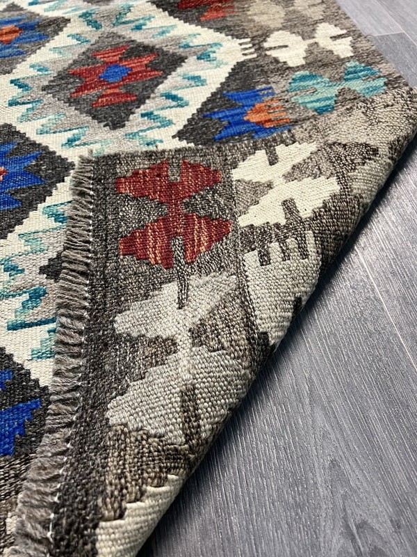 Handmade Kilim Runner wool natural colours Afghan Traditional 287cmx87cm gallery