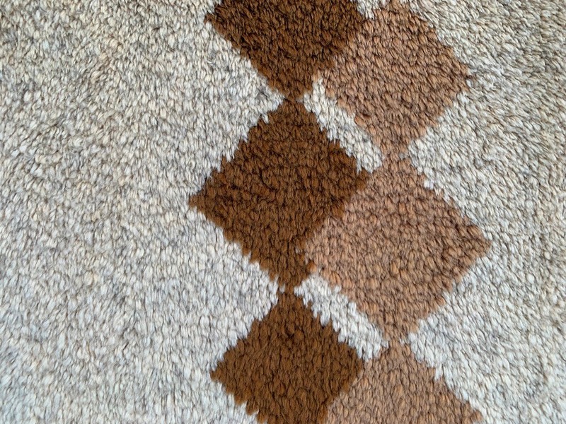 Vintage Mid-Century Scandinavian: Long-Pile Rya Shags, Traditional Rug (3x6 ft.) gallery