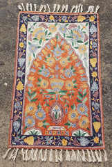 Vintage Hand Woven Traditional Kashmiri Multicolor Kilim Rug Carpet 93×60 cm