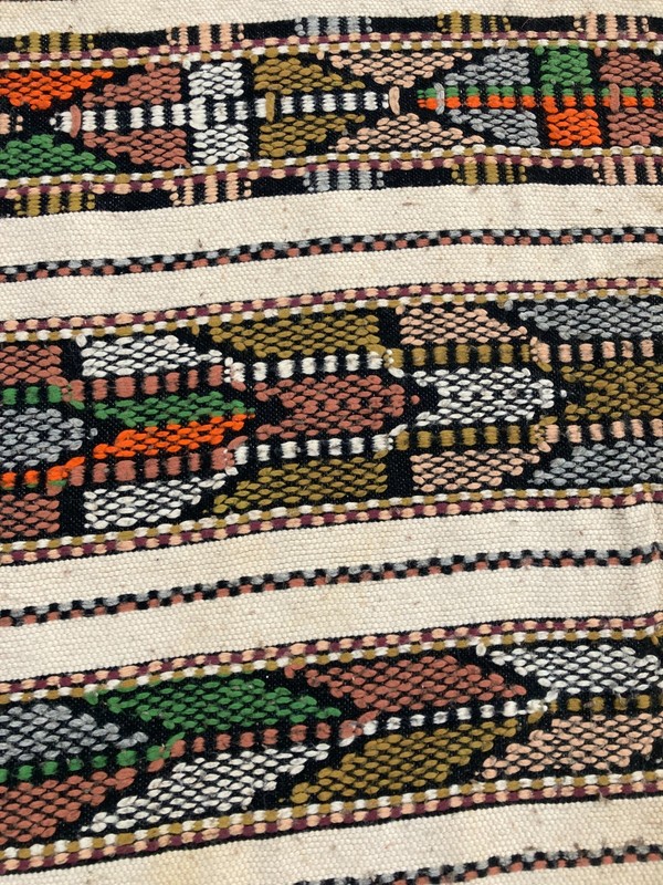 Vintage Handmade Turkish Anatolian Striped Wool Kilim Rug 285x178 cm gallery