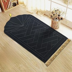 Thickened sponge prayer mat, tassel embossed mat soft & solid mat home decor