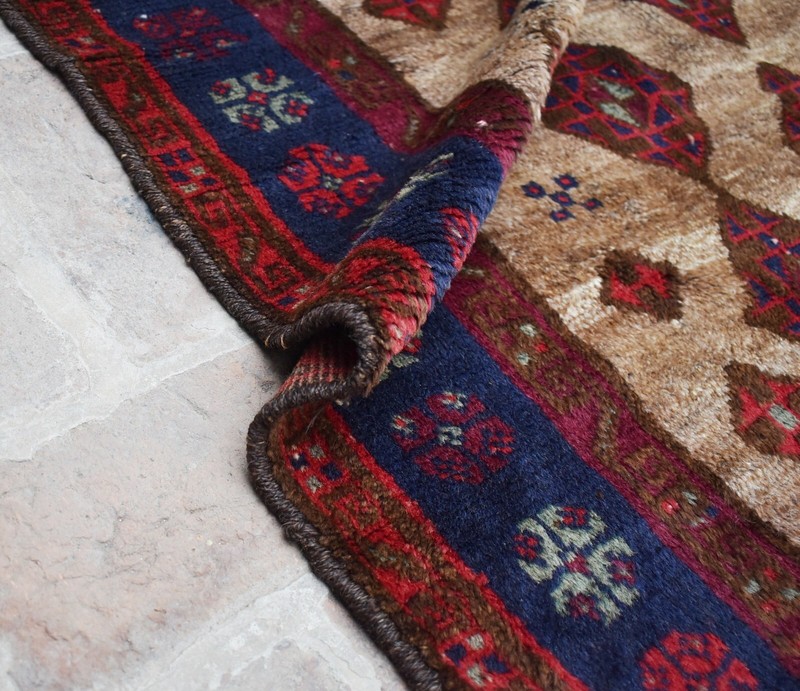 6'2 x 11'8 Collector's piece antique handmade afghan baluchi wool area rug gallery