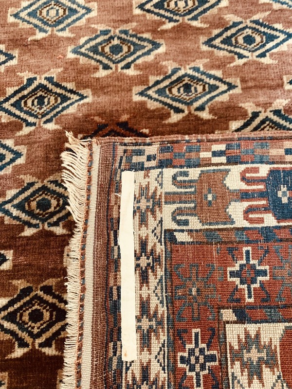 antique hand made turkoman turkemen rug size 165x138cm gallery