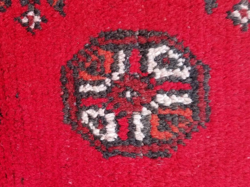 Vintage Handmade Pakistani Bokhara Wool Multicolor Runner Rug 318 x 117 cm gallery
