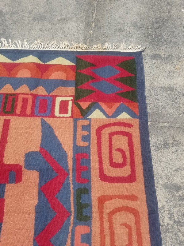 Vintage Traditional Handmade Beautiful Turkish Kilim Floor Rug 234x168 cm gallery