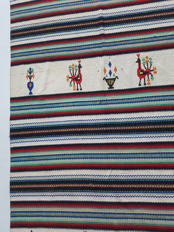 Vintage Handmade Traditional South American Kilim Floor Rug Carpet 278x121 cm gallery