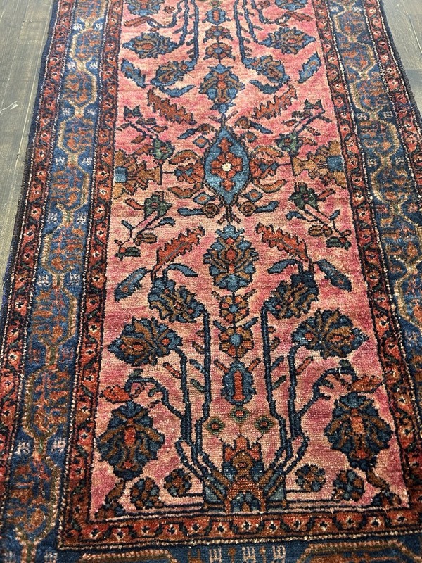 Stunning Antique Lilihan Runner Rug C.1910 Hand Knotted Vegetable Dye 9’7x2’8 gallery