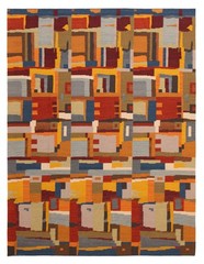Vintage Hand Woven Area Rug 7’11” x 9’11” Traditional Wool Oriental Carpet