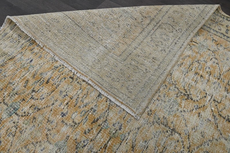 Oushak Turkish Vintage Rug 6x10 Kilim Rug Anatolian Handmade Boho Decor ORANGE gallery
