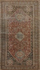 Antique Vegetable Dye Traditional Rug 4×7 ft Hand-knotted Wool Old Carpet