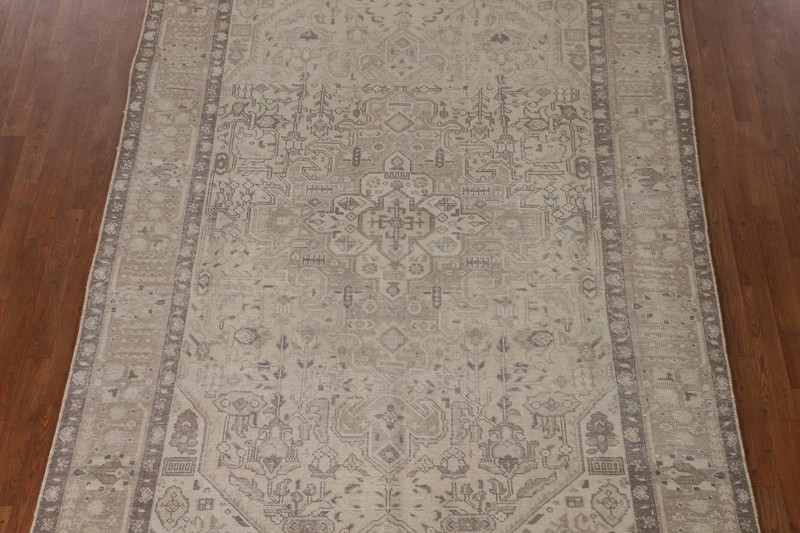 Distressed Wool Area Rug 6x10 Ft Hand-Knotted Medallion Oriental Carpet gallery