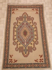 Vintage Turkish Kayseri rug wool & cotton 5’x3′