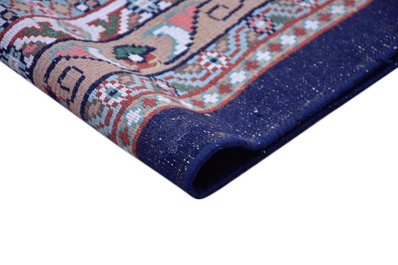 Silk Medallion Fine Silk Luxury Turkish 9' 2" x 12' 2" Blue Hand Knotted Rug gallery