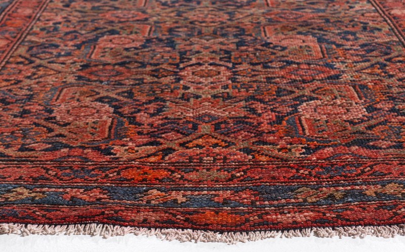 Antique Red Hand Knotted Oriental Runner 3'5 X 15'5 E24884 gallery