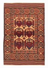 Vintage Traditional Hand-Knotted Area Rug 4’0″ x 6’3″ Oriental Wool Carpet