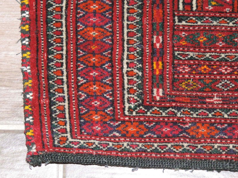 16" x 17" Antique Tribal Turkoman Tekke Wool Bag Face gallery