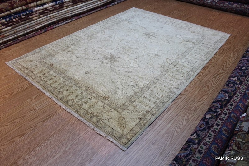 _HAND-MADE_RUG_DECORATIVE DESIGNER RUG AUTHENTIC RUG. SILVER 6' X 8' rug gallery