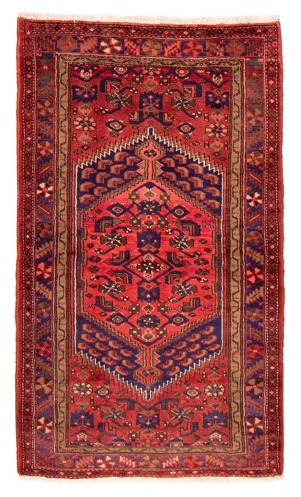 Traditional Vintage Hand-Knotted Area Rug 3'9" x 6'7" Oriental Wool Carpet