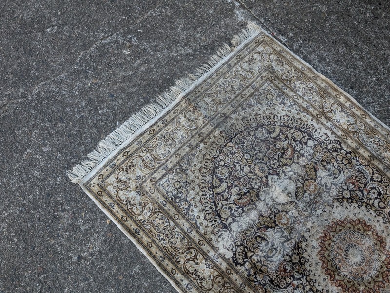 Oriental Carpet Antique Silk Bridge Vintage 157 X 92 K24 gallery