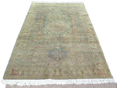 Vintage Rug, Anatolia Carpet, Distressed Rug, Floral Rug, Carpet Teppich 59″X89″