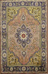 Vintage Floral Traditional Foyer Rug 3×5 Pink Wool Hand-knotted Classic Carpet